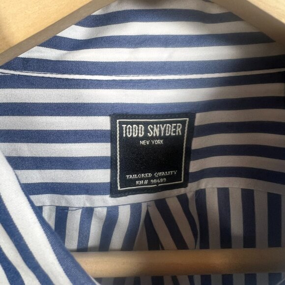 Todd Snyder Slim Fit Summerweight Favorite Button Down Shirt Mens Size XL Blue - Picture 3 of 11